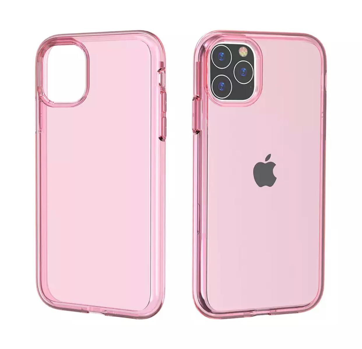 Coque transparente rose