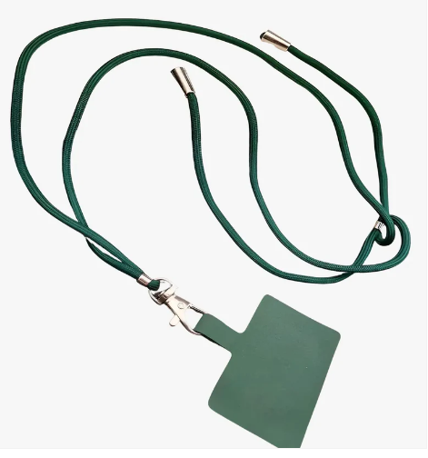 Cordon de téléphone ajustable vert foncé